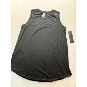 Mono B Black Sleeveless Tank Top Womens Large Training Running Crew Neck NWT‎